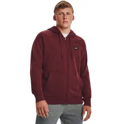 Men's Under Armour Rival Fleece Full-Zip Hoodie -Cheap Mens Casual Outdoor Clothing Store 4265910 Chestnut Red