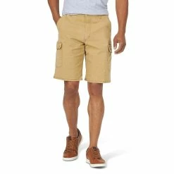 Men's Wrangler Twill Cargo Shorts -Cheap Mens Casual Outdoor Clothing Store 4278283 Brushed Almond