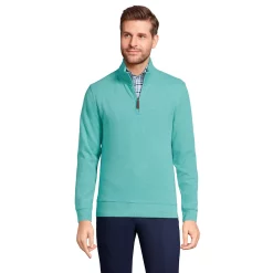 Men's Lands' End Bedford Regular-Fit Ribbed Quarter-Zip Pullover Sweater
