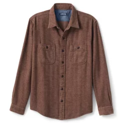 Men's Lands' End Traditional-Fit Rugged Flannel Button-Down Shirt 18 Men's Lands' End Traditional-Fit Rugged Flannel Button-Down Shirt -Cheap Mens Casual Outdoor Clothing Store 4423080 Brown Herringbone