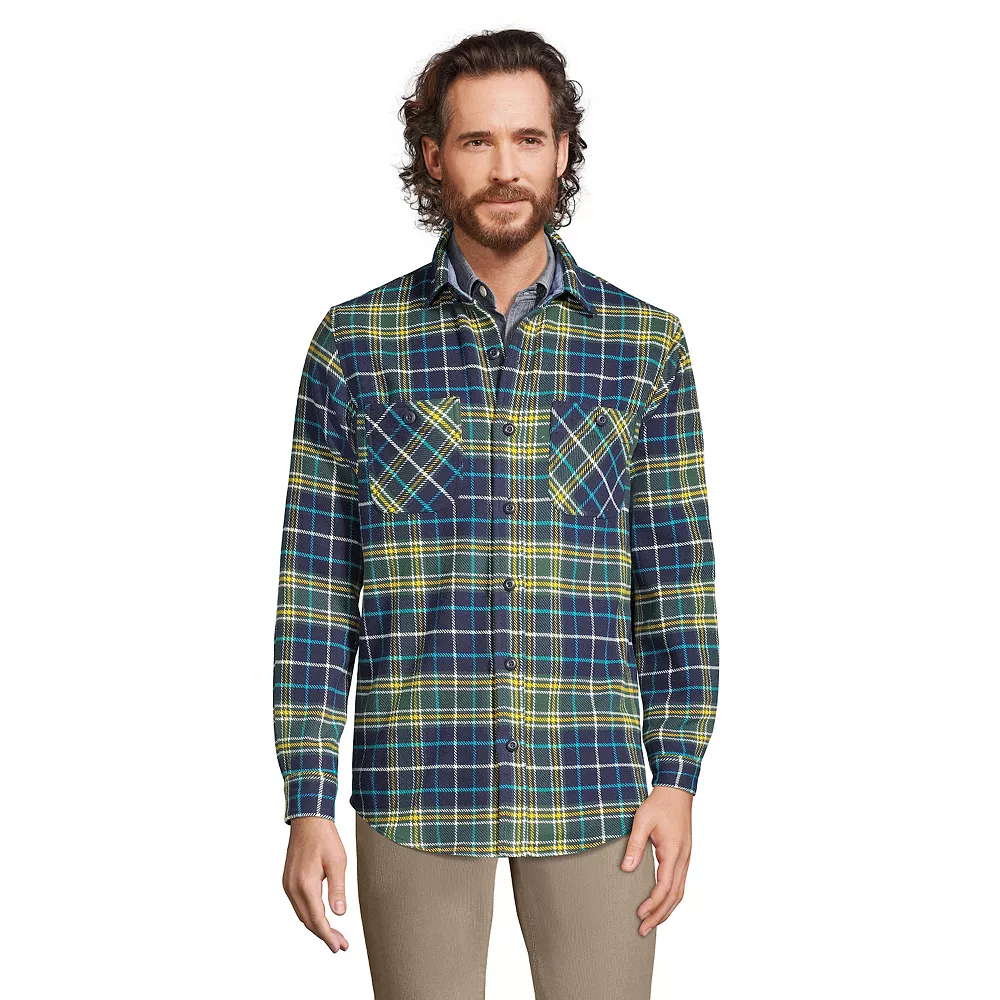 Men's Lands' End Traditional-Fit Rugged Flannel Button-Down Shirt 3 Men's Lands' End Traditional-Fit Rugged Flannel Button-Down Shirt