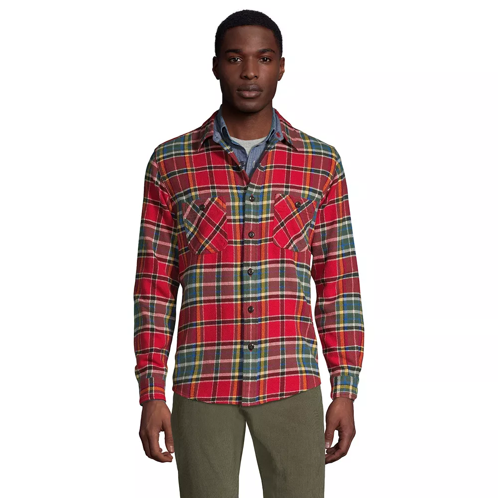 Men's Lands' End Traditional-Fit Rugged Flannel Button-Down Shirt 12 Men's Lands' End Traditional-Fit Rugged Flannel Button-Down Shirt - Image 10