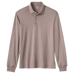 Men's Lands' End Soft Supima Polo -Cheap Mens Casual Outdoor Clothing Store 4423098 Maplewood Hthr