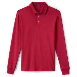 Men's Lands' End Soft Supima Polo -Cheap Mens Casual Outdoor Clothing Store 4423098 Rich Red