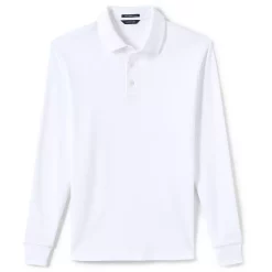 Men's Lands' End Soft Supima Polo -Cheap Mens Casual Outdoor Clothing Store 4423098 White