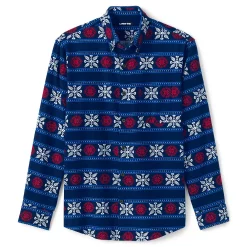 Men's Lands' End Traditional-Fit Printed Flagship Flannel Button-Down Shirt 15 Men's Lands' End Traditional-Fit Printed Flagship Flannel Button-Down Shirt -Cheap Mens Casual Outdoor Clothing Store 4430404 Deep Sea Navy Fairisle