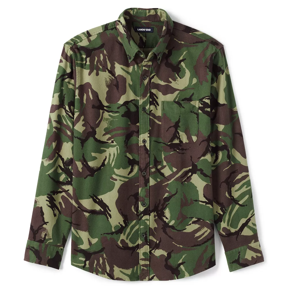 Men's Lands' End Traditional-Fit Printed Flagship Flannel Button-Down Shirt 4 Men's Lands' End Traditional-Fit Printed Flagship Flannel Button-Down Shirt - Image 2