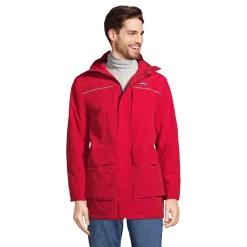 Men's Lands' End Waterproof Squall Parka -Cheap Mens Casual Outdoor Clothing Store 4432427 Rich Red