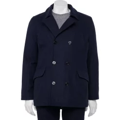 Men's Urban Republic Mixed Media Double-Breasted Sherpa-Lined Wool-Blend Jacket -Cheap Mens Casual Outdoor Clothing Store 4471636 Navy