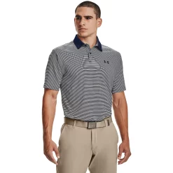 Men's Under Armour Striped Classic-Fit Performance Golf Polo -Cheap Mens Casual Outdoor Clothing Store 4526407 Academy
