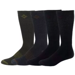 Men's Columbia 4-pack Casual Boot Socks -Cheap Mens Casual Outdoor Clothing Store 4535207 Green Gray