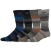 Men's Columbia 4-pack Wool-Blend Socks -Cheap Mens Casual Outdoor Clothing Store 4535211 Blue Gray Stripe