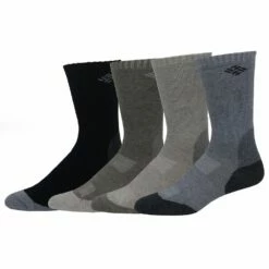 Men's Columbia 4-pack Wool-Blend Socks -Cheap Mens Casual Outdoor Clothing Store 4535211 Brown Black
