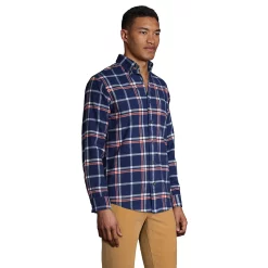 Men's Lands' End Slim-Fit Flagship Flannel Shirt 7 Men's Lands' End Slim-Fit Flagship Flannel Shirt -Cheap Mens Casual Outdoor Clothing Store 4549516 ALT2