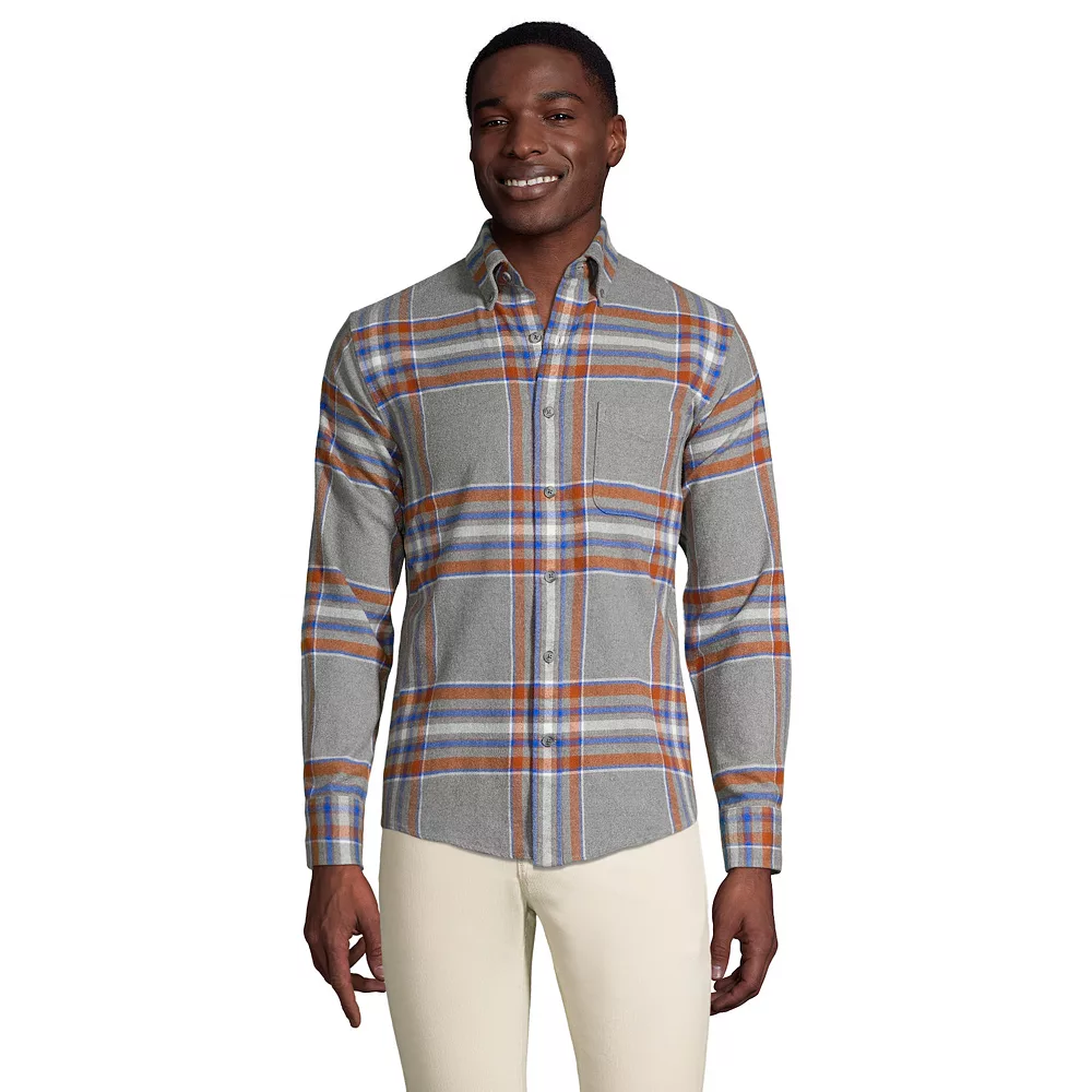 Men's Lands' End Slim-Fit Flagship Flannel Shirt 3 Men's Lands' End Slim-Fit Flagship Flannel Shirt