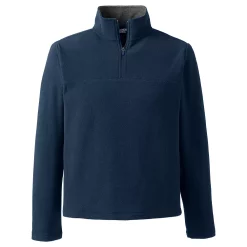 Men's Lands' End Fleece Quarter-Zip Pullover -Cheap Mens Casual Outdoor Clothing Store 4550765 Radiant Navy