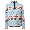 Big & Tall Lands' End Patterned Fleece Snap-Neck Pullover Jacket -Cheap Mens Casual Outdoor Clothing Store 4550787 Oatmeal Fairisle
