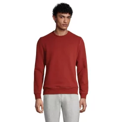 Men's Lands' End Serious Sweats Crewneck Sweatshirt -Cheap Mens Casual Outdoor Clothing Store 4552006 Rust Red