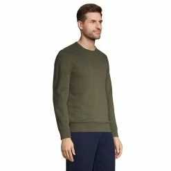 Big & Tall Lands' End Serious Sweats Crewneck Sweatshirt -Cheap Mens Casual Outdoor Clothing Store 4552010 ALT2