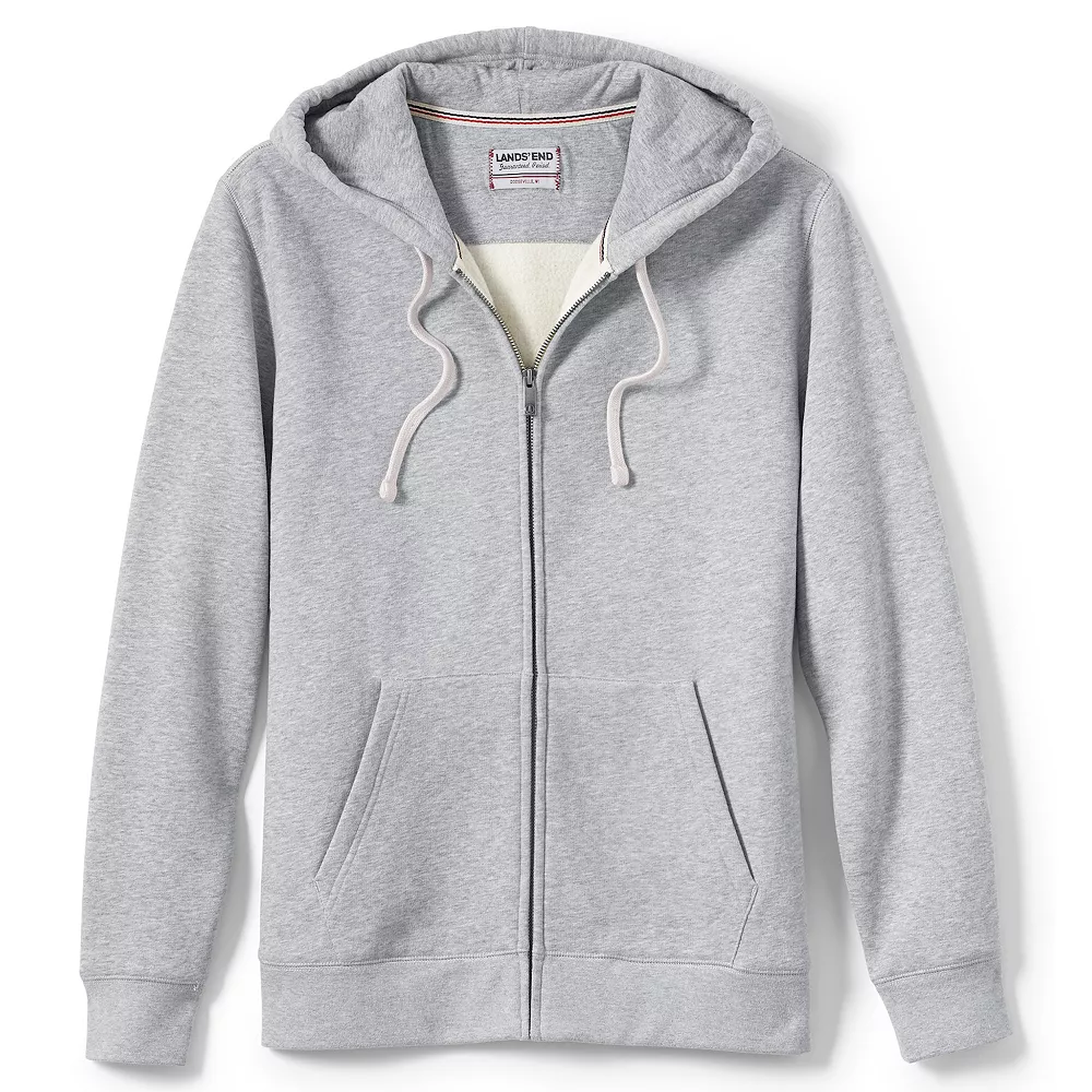 Big & Tall Lands' End Serious Sweats Full-Zip Hoodie 6 Big & Tall Lands' End Serious Sweats Full-Zip Hoodie - Image 4