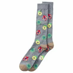 Men's Lands' End Seamless Toe Christmas Pattern Dress Socks