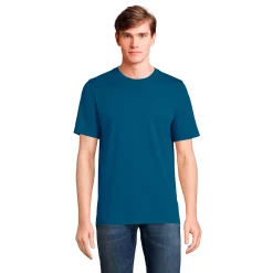 Big & Tall Lands' End Super-T Tee -Cheap Mens Casual Outdoor Clothing Store 4553950 Evening Blue