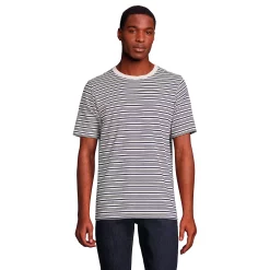 Big & Tall Lands' End Super-T Tee -Cheap Mens Casual Outdoor Clothing Store 4553950 Ivory Sea Stripe
