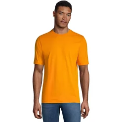 Men's Lands' End Super-T Short Sleeve T-Shirt -Cheap Mens Casual Outdoor Clothing Store 4553953 Orange Glow