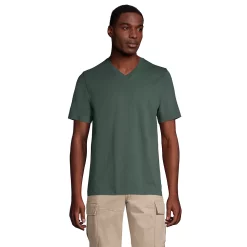 Men's Lands' End Super-T V-Neck Tee -Cheap Mens Casual Outdoor Clothing Store 4553954 Deep Woodland Green