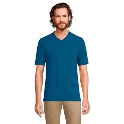 Men's Lands' End Super-T V-Neck Tee -Cheap Mens Casual Outdoor Clothing Store 4553954 Evening Blue