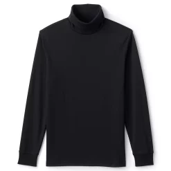 Big & Tall Lands' End Super Soft Supima Turtleneck -Cheap Mens Casual Outdoor Clothing Store 4555556 Black