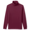 Big & Tall Lands' End Super Soft Supima Turtleneck -Cheap Mens Casual Outdoor Clothing Store 4555556 Rich Burgundy