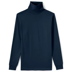 Big & Tall Lands' End Super-T Turtleneck -Cheap Mens Casual Outdoor Clothing Store 4555566 Radiant Navy