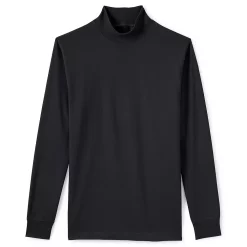 Big & Tall Lands' End Super Mock Turtleneck -Cheap Mens Casual Outdoor Clothing Store 4555571 Black