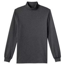 Men's Lands' End Super Soft Supima Turtleneck -Cheap Mens Casual Outdoor Clothing Store 4555798 Dark Charcoal Heather