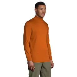 Big & Tall Lands' End Super Soft Supima Mock Turtleneck -Cheap Mens Casual Outdoor Clothing Store 4555865 ALT2