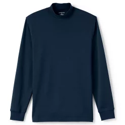 Big & Tall Lands' End Super Soft Supima Mock Turtleneck -Cheap Mens Casual Outdoor Clothing Store 4555865 Radiant Navy
