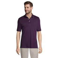 Big & Tall Lands' End Super Soft Supima Polo -Cheap Mens Casual Outdoor Clothing Store 4560901 Blackberry