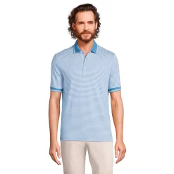 Big & Tall Lands' End Super Soft Supima Polo -Cheap Mens Casual Outdoor Clothing Store 4560901 Blue White Stripe