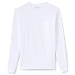 Men's Lands' End Super-T Pocket Tee -Cheap Mens Casual Outdoor Clothing Store 4561335 White
