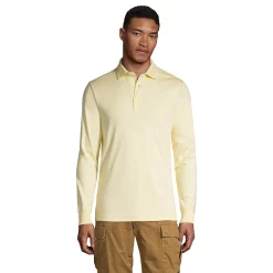 Big & Tall Lands' End Super Soft Supima Polo -Cheap Mens Casual Outdoor Clothing Store 4561431 Golden Candle Light