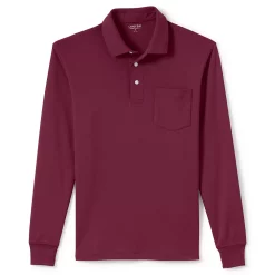 Men's Lands' End Classic-Fit Super Soft Supima Pocket Polo -Cheap Mens Casual Outdoor Clothing Store 4561437 Rich Burgundy