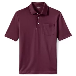 Men's Lands' End Super Soft Supima Pocket Polo -Cheap Mens Casual Outdoor Clothing Store 4561620 Rich Burgundy