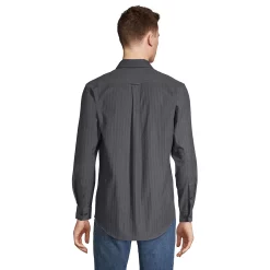 Men's Lands' End Traditional-Fit Comfort-First Lightweight Plaid Flannel Button-Down Shirt -Cheap Mens Casual Outdoor Clothing Store 4562701 ALT