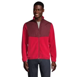 Men's Lands' End Colorblock T200 Fleece Jacket 10 Men's Lands' End Colorblock T200 Fleece Jacket -Cheap Mens Casual Outdoor Clothing Store 4562756 Red Burgundy