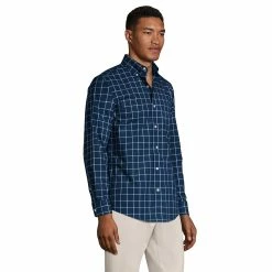 Men's Lands' End Traditional-Fit No-Iron Twill Button-Down Shirt 17 Men's Lands' End Traditional-Fit No-Iron Twill Button-Down Shirt -Cheap Mens Casual Outdoor Clothing Store 4563306 ALT2