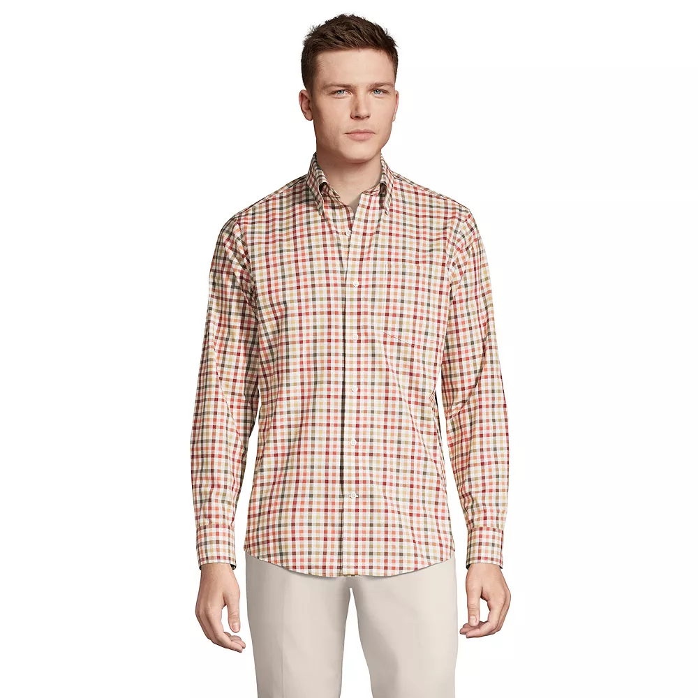 Men's Lands' End Traditional-Fit No-Iron Twill Button-Down Shirt 6 Men's Lands' End Traditional-Fit No-Iron Twill Button-Down Shirt - Image 4