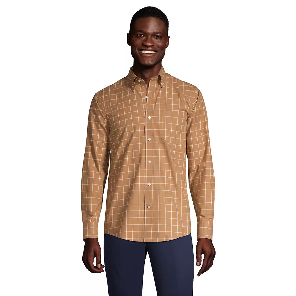 Men's Lands' End Traditional-Fit No-Iron Twill Button-Down Shirt 7 Men's Lands' End Traditional-Fit No-Iron Twill Button-Down Shirt - Image 5