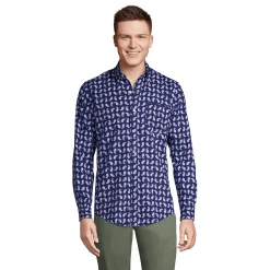 Men's Lands' End Traditional-Fit No-Iron Twill Button-Down Shirt 15 Men's Lands' End Traditional-Fit No-Iron Twill Button-Down Shirt -Cheap Mens Casual Outdoor Clothing Store 4563306 Deep Navy Paisley