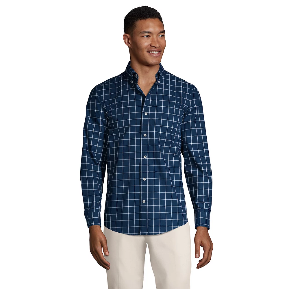 Men's Lands' End Traditional-Fit No-Iron Twill Button-Down Shirt 5 Men's Lands' End Traditional-Fit No-Iron Twill Button-Down Shirt - Image 3
